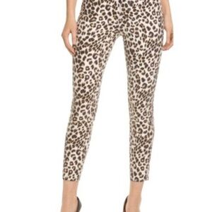 FRAME Le High Rise Cigarette Jeans Size 27 Stretch Denim Leopard Print